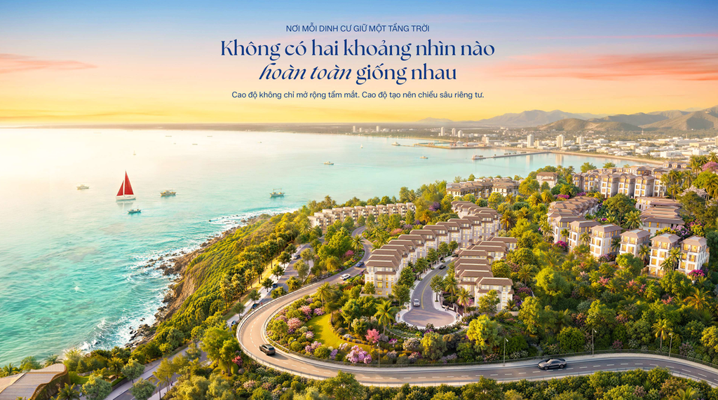 Phối cảnh từ trên cao Phân Khu Vịnh Mây